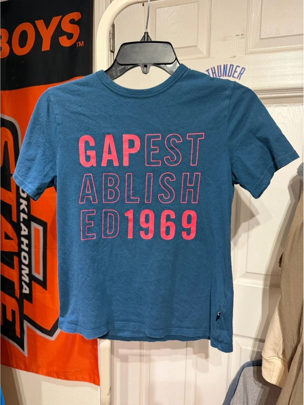 GAP Kids Blue Graphic T-Shirt Size 10-12